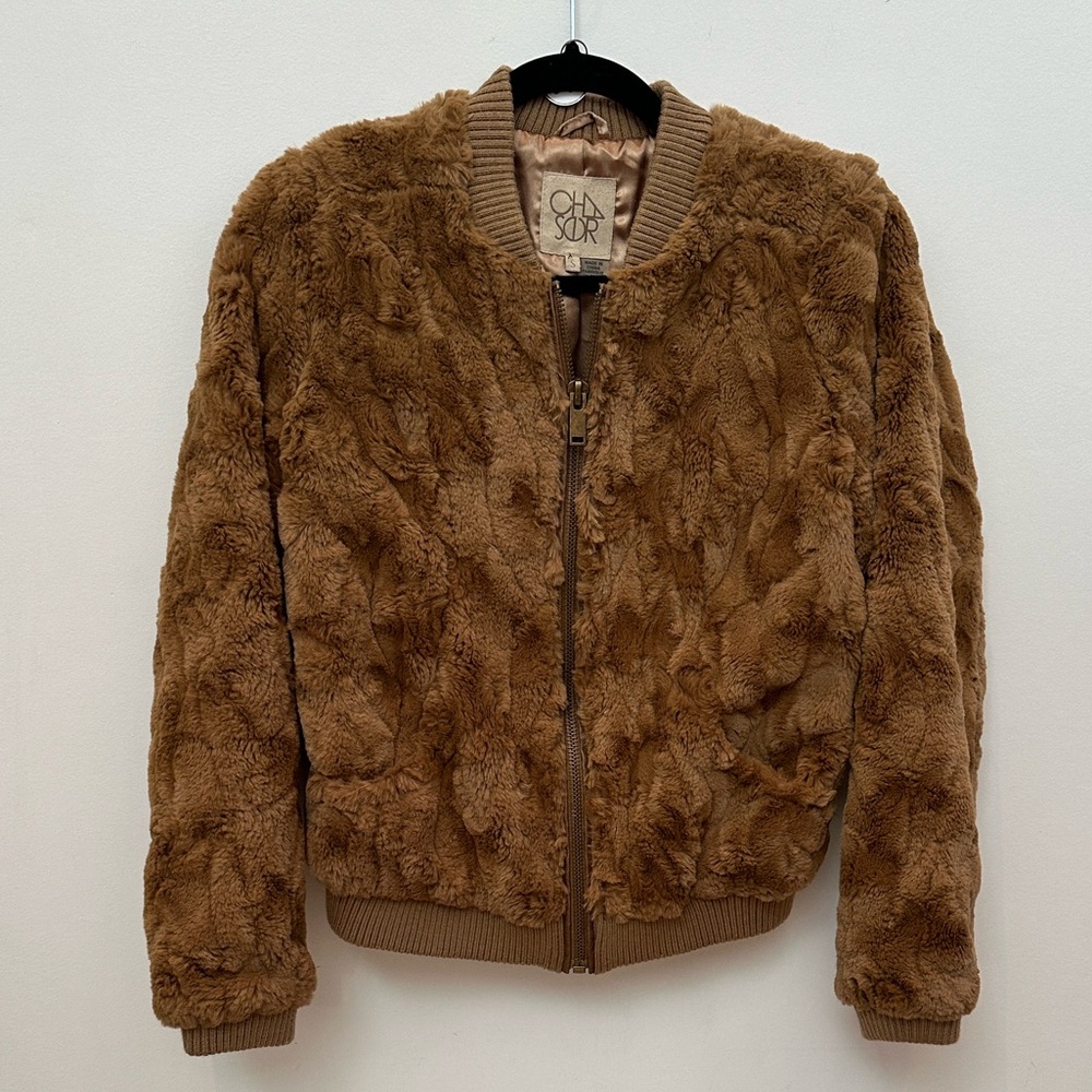 Chaser Brand Tan Teddy Jacket